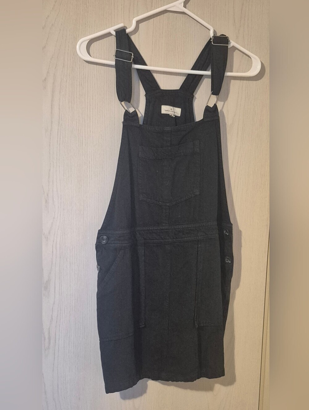 Thread & Supply Black Overall Dress / Pinafore | Size Small